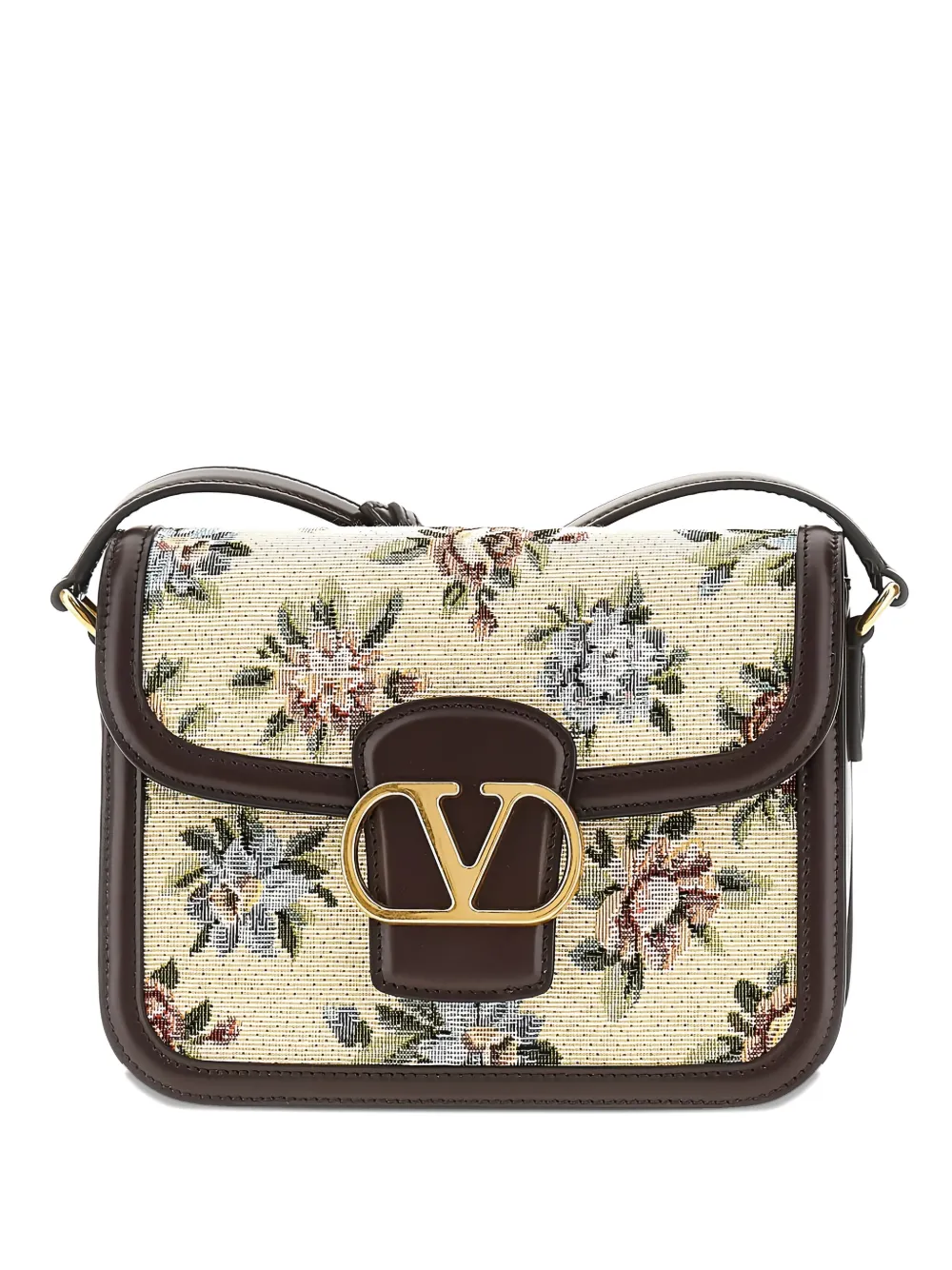 floral tapestry shoulder bag