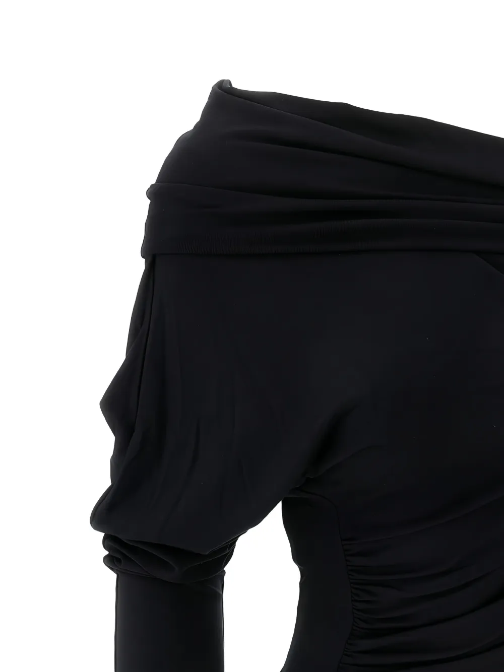 THE ANDAMANE draped one-shoulder top - Zwart