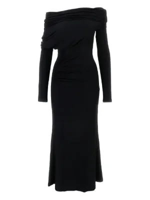 white and black polka dot midi dress Black & White Polka Dot Midi Dress