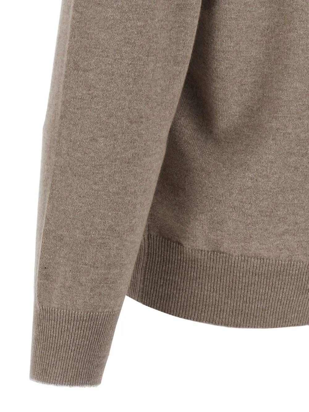 Brunello Cucinelli cashmere long-sleeve polo shirt Beige