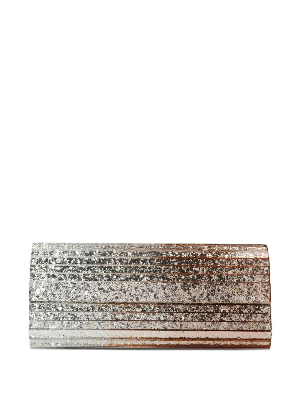 Jimmy Choo small Sweetie glitter-embellishment clutch Orange