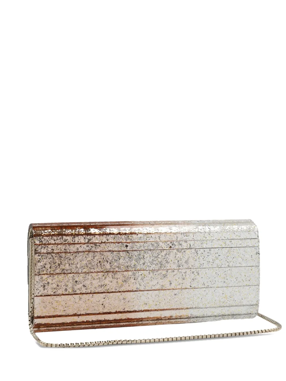 Jimmy Choo small Sweetie glitter-embellishment clutch Orange