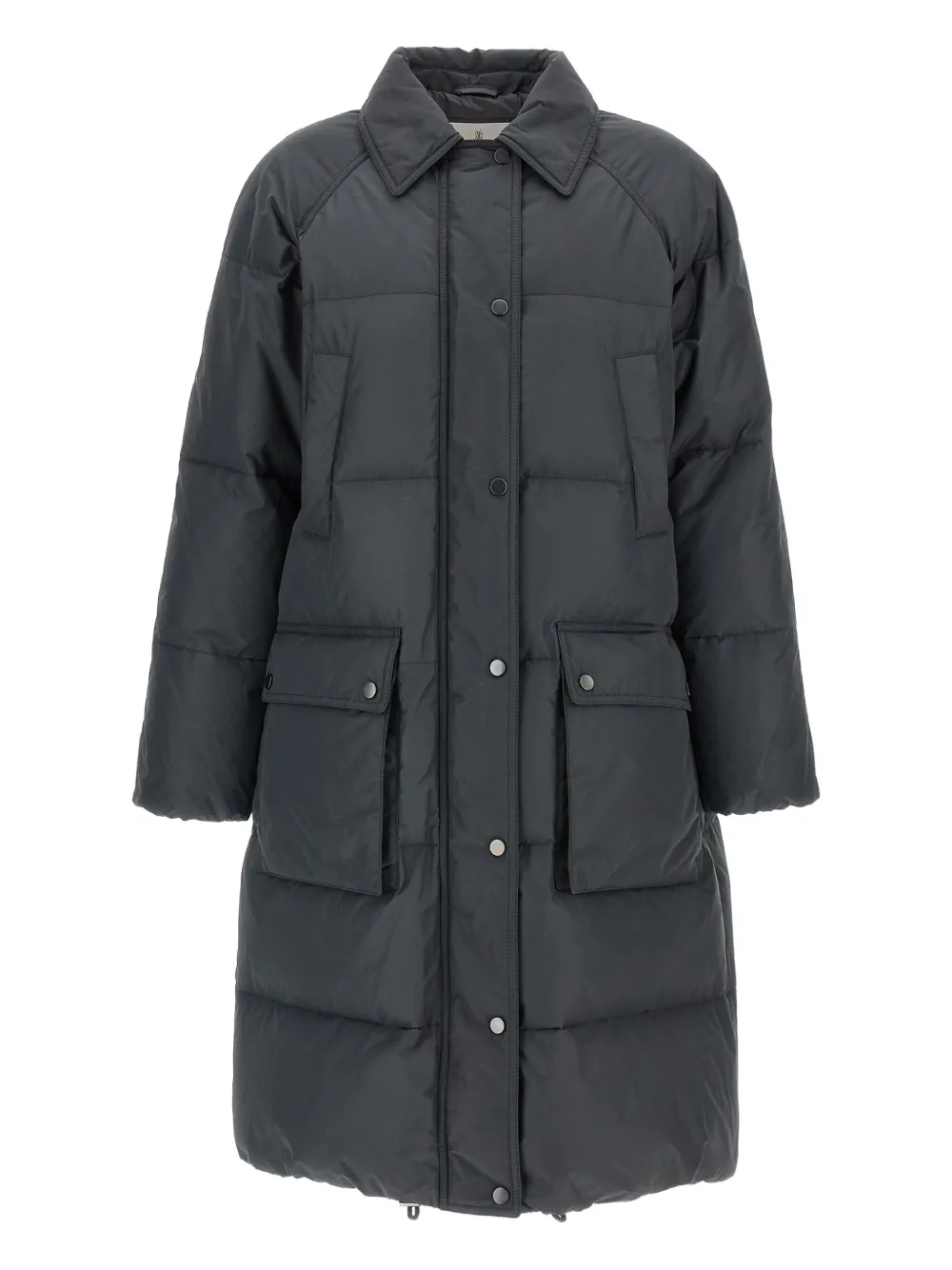 Brunello Cucinelli quilted-design hooded down coat Grijs