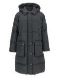 Brunello Cucinelli quilted-design hooded down coat - Grey