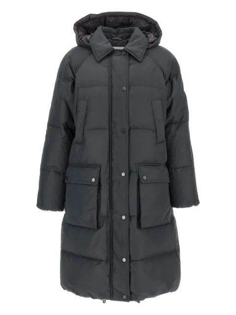 Brunello Cucinelli quilted-design hooded down coat