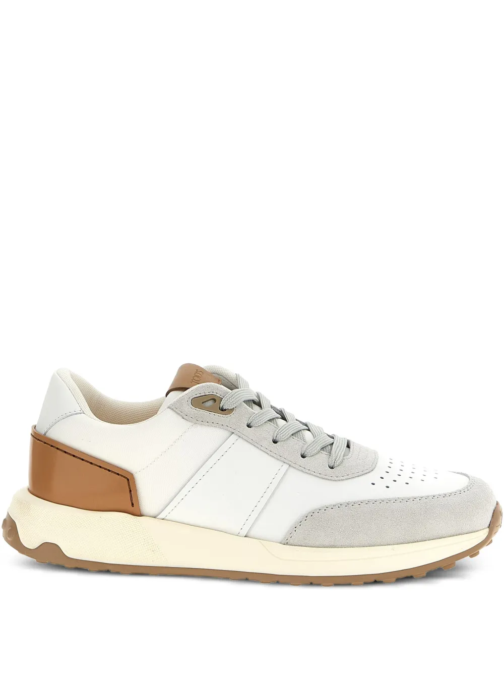 Tod's leather suede-panel sneakers White