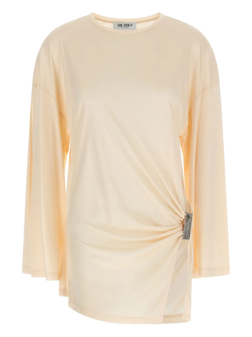 draped metal-detail dress