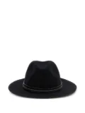 Brunello Cucinelli leather monili-band fedora hat - Grey