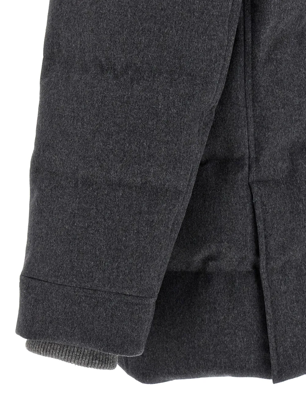 Brunello Cucinelli quilted wool coat Grijs