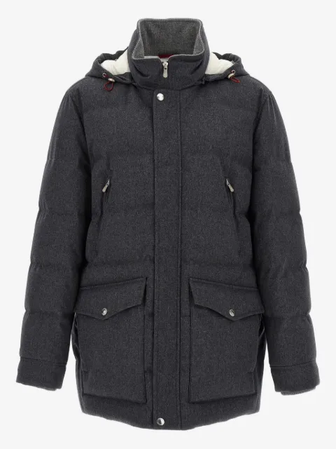 Brunello Cucinelli quilted wool coat 