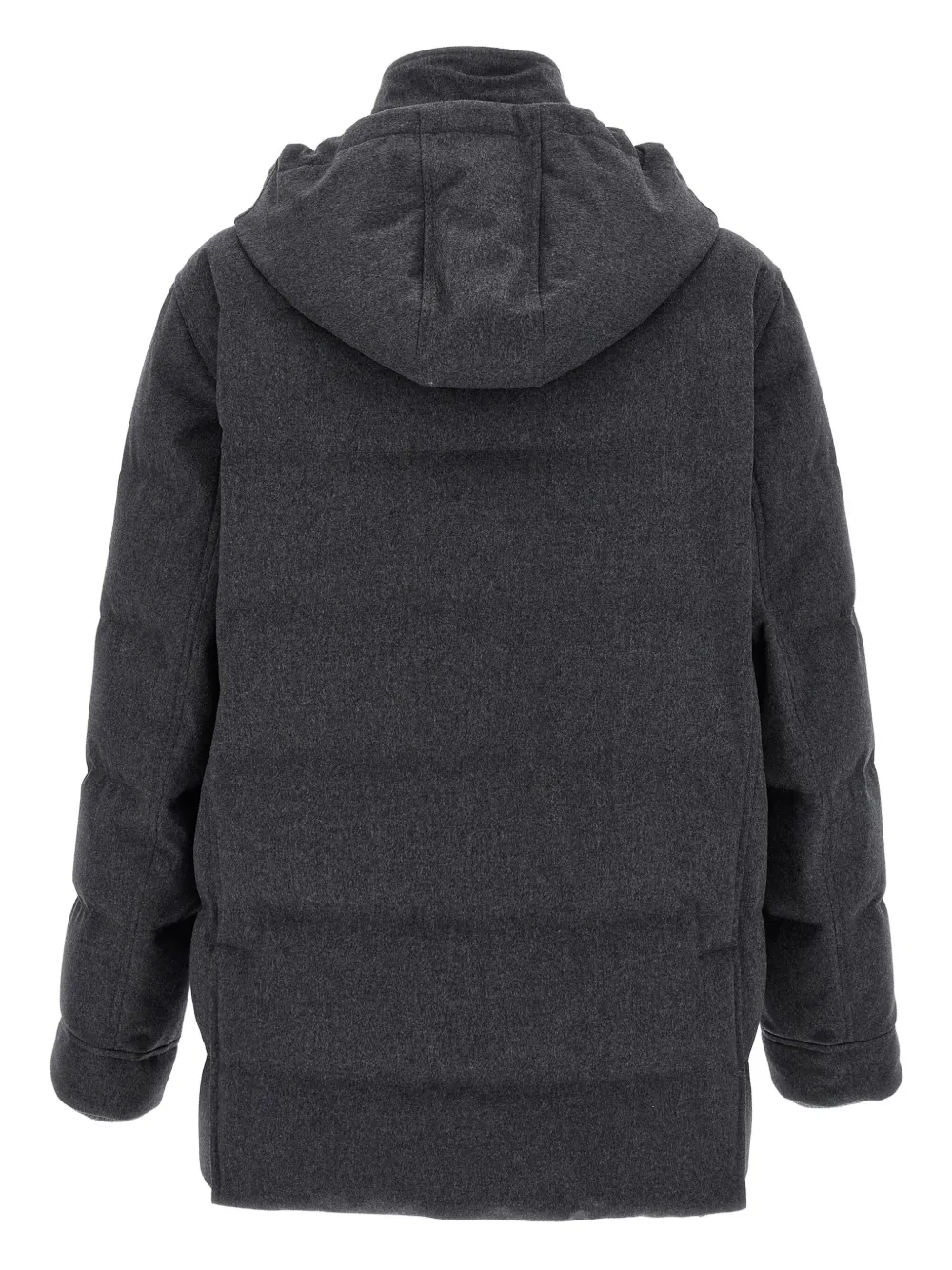 Brunello Cucinelli quilted wool coat Grijs