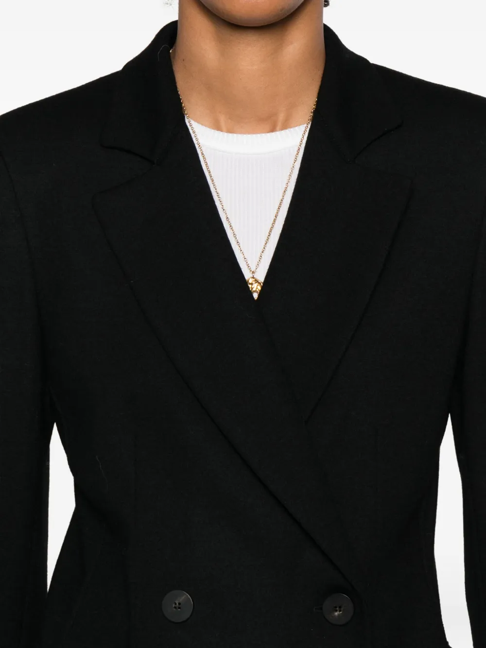 Harris Wharf London Double-breasted Blazer In Black