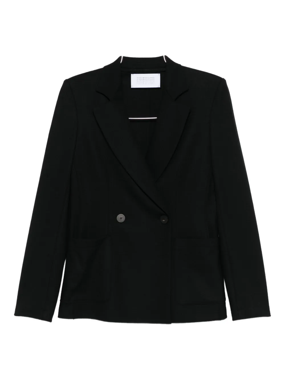 Harris Wharf London Double-breasted Blazer In Black