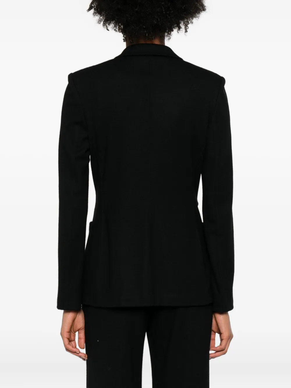 Harris Wharf London Double-breasted Blazer In Black