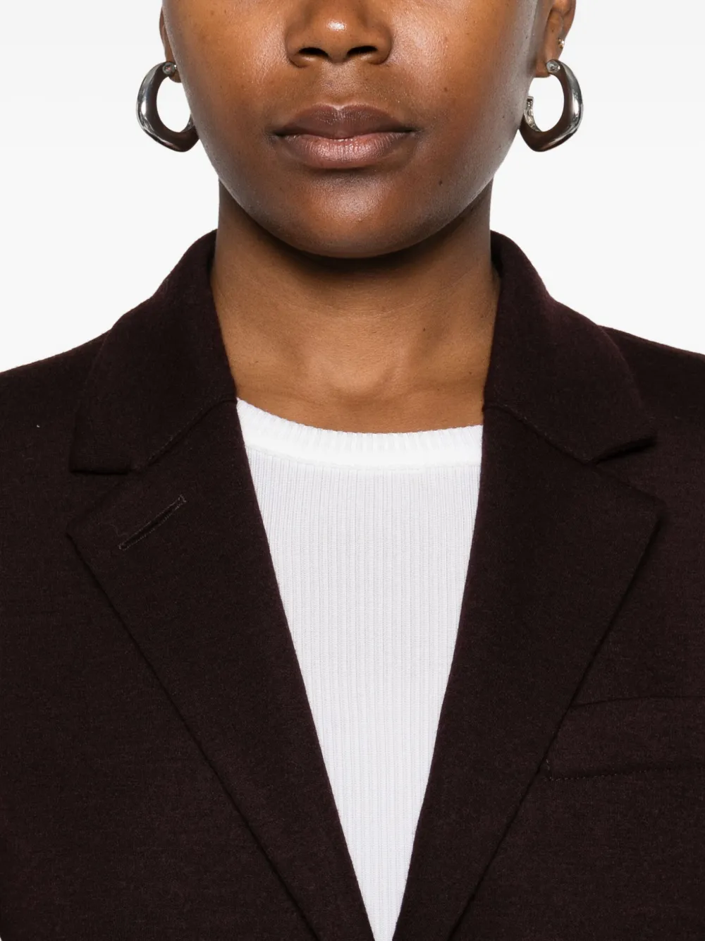 Harris Wharf London One Breasted Jacket In Brown