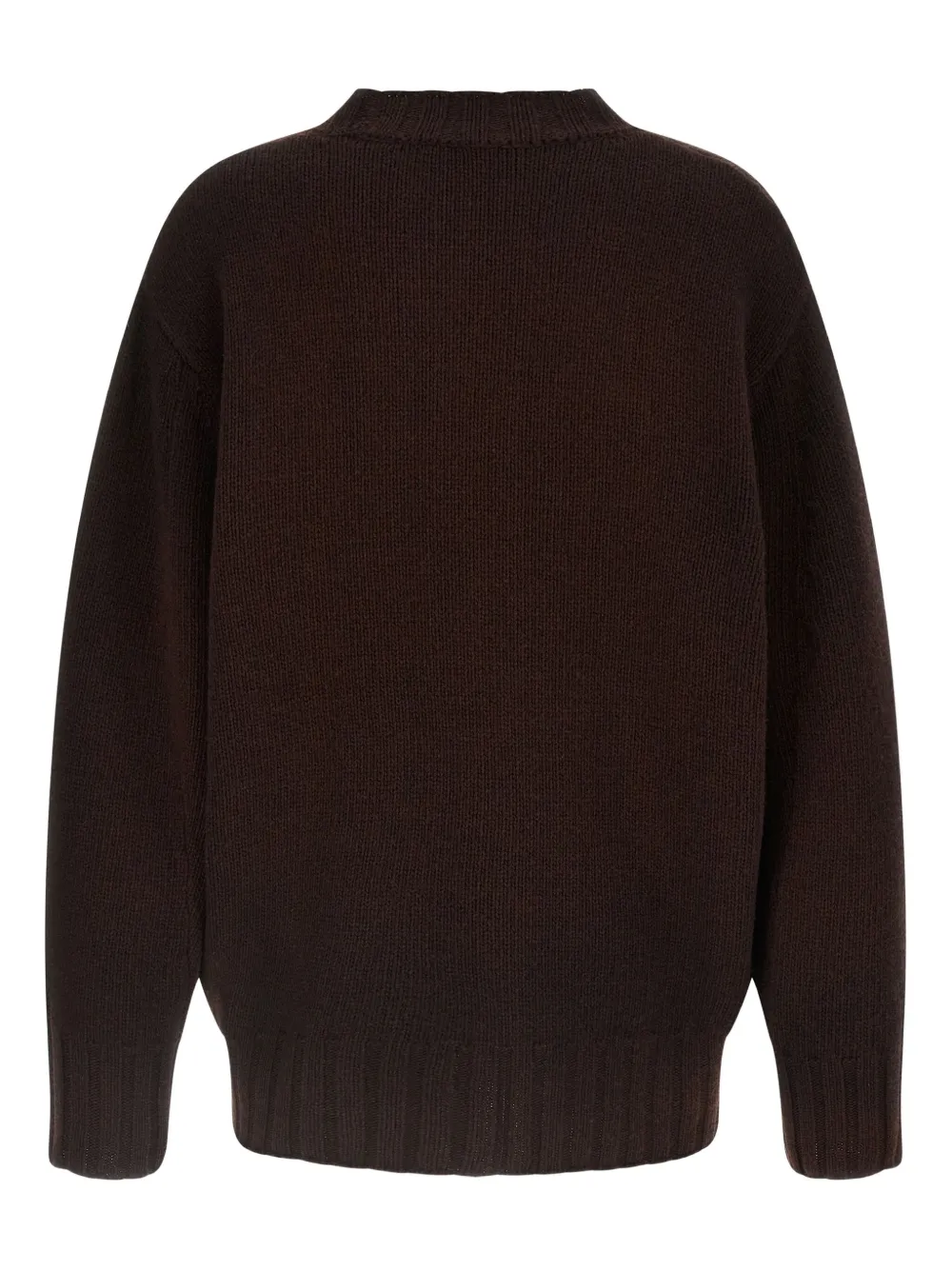 The Attico logo-embroidered asymmetrical sweater Bruin