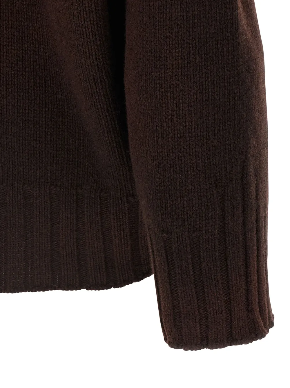 The Attico logo-embroidered asymmetrical sweater Bruin