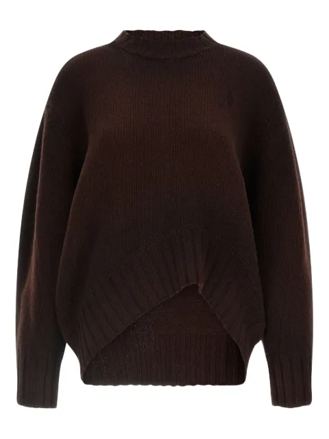 The Attico logo-embroidered asymmetrical sweater