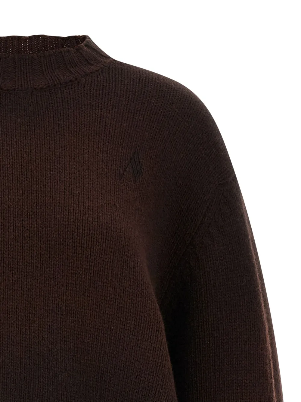 The Attico logo-embroidered asymmetrical sweater Bruin