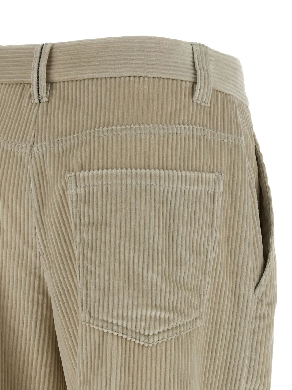 Brunello Cucinelli pleated corduroy trousers Beige