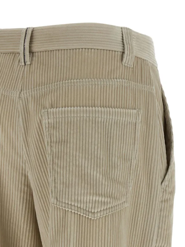 Brunello Cucinelli コーデュロイ パンツ | ニュートラル | FARFETCH JP