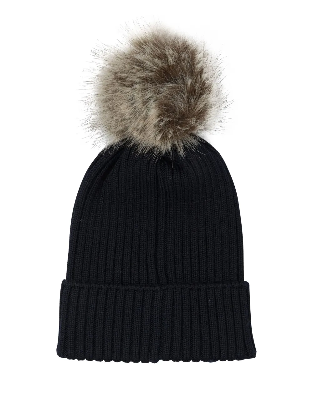 Moncler Enfant ribbed pom-pom hat - Zwart