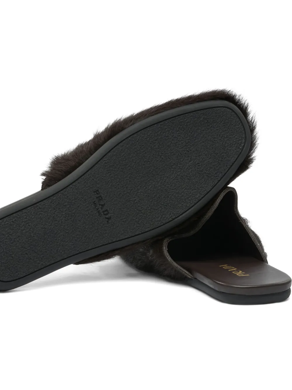 Prada Leren muiltjes Bruin