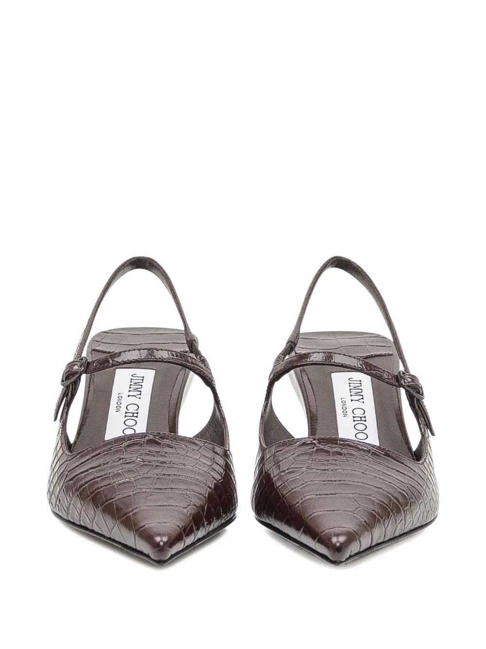 Jimmy Choo 45mm Didi slingback leather pumps Brown