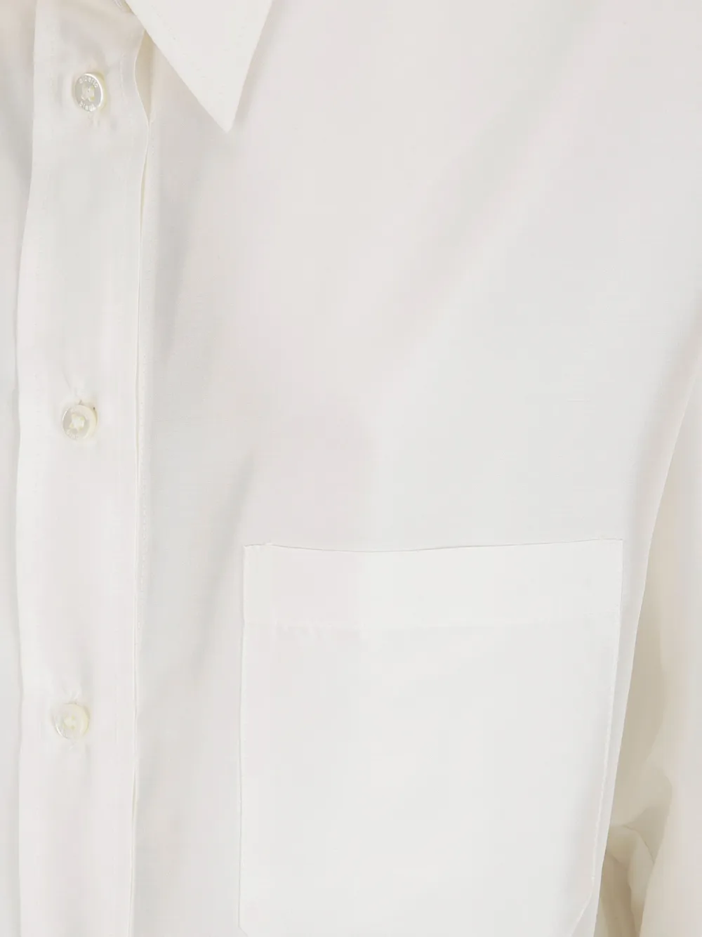 Alberto Biani Button-up blouse met opgestikte zak Wit