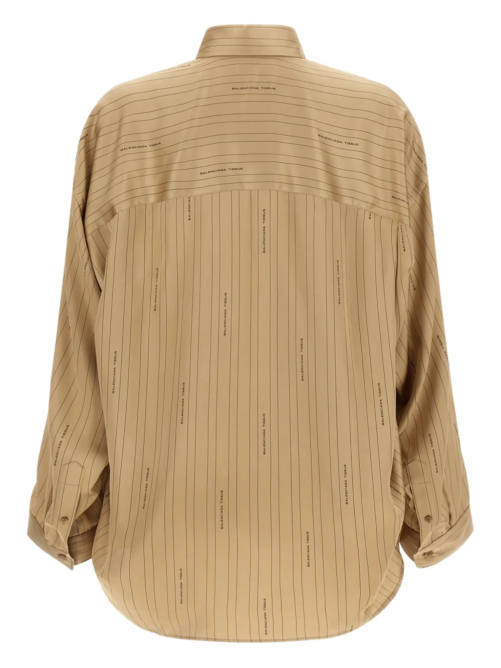 Balenciaga logo-striped shirt Beige