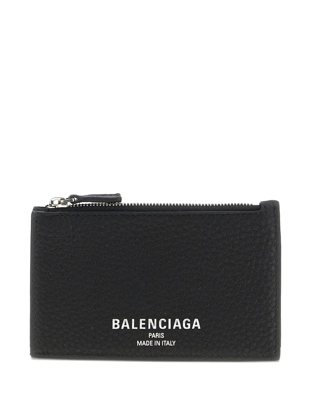 Balenciaga logo zip card holder Zwart