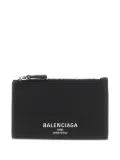 Balenciaga logo zip card holder - Black