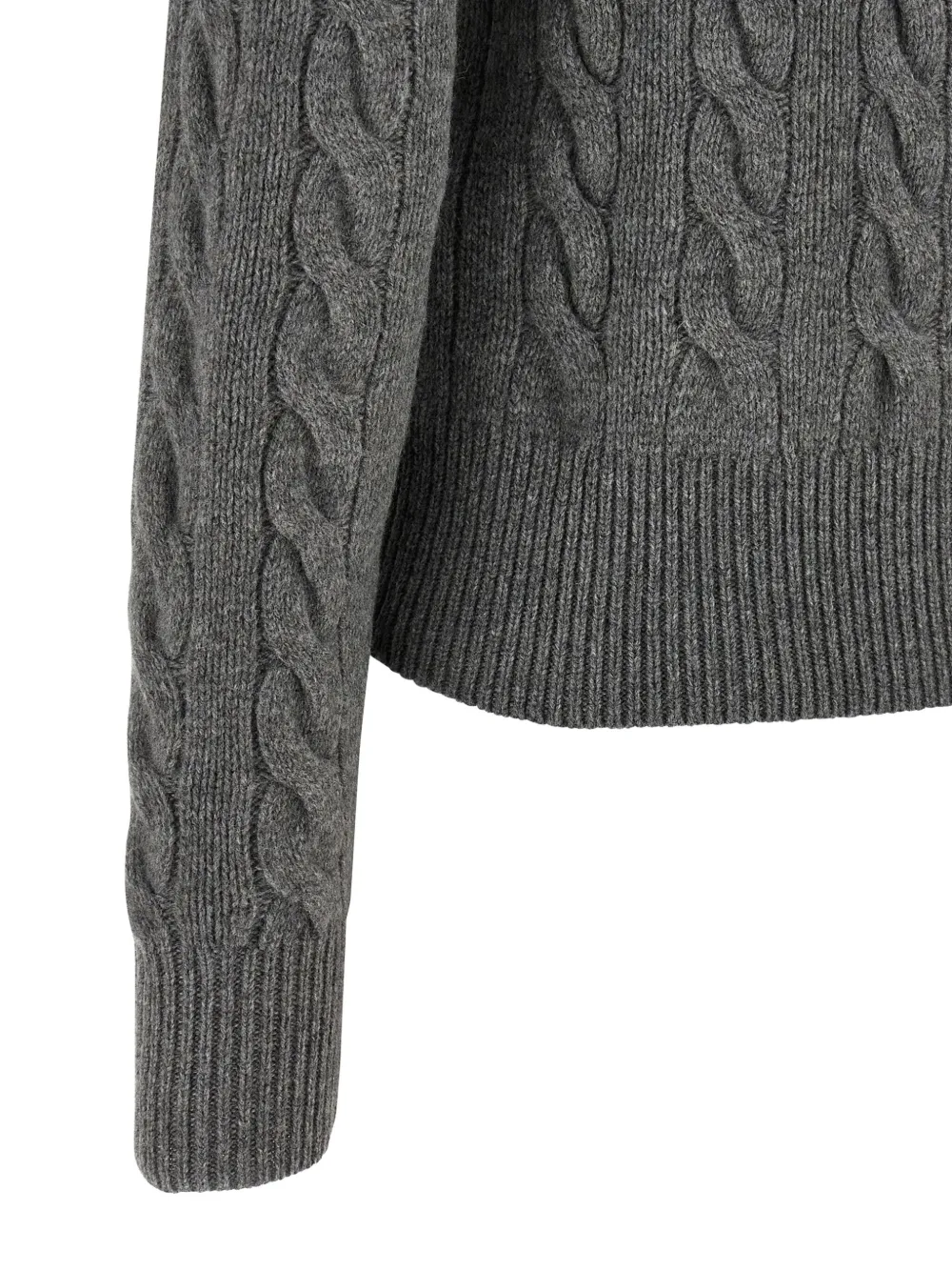 Polo Ralph Lauren cable-knit buttoned cardigan Grijs
