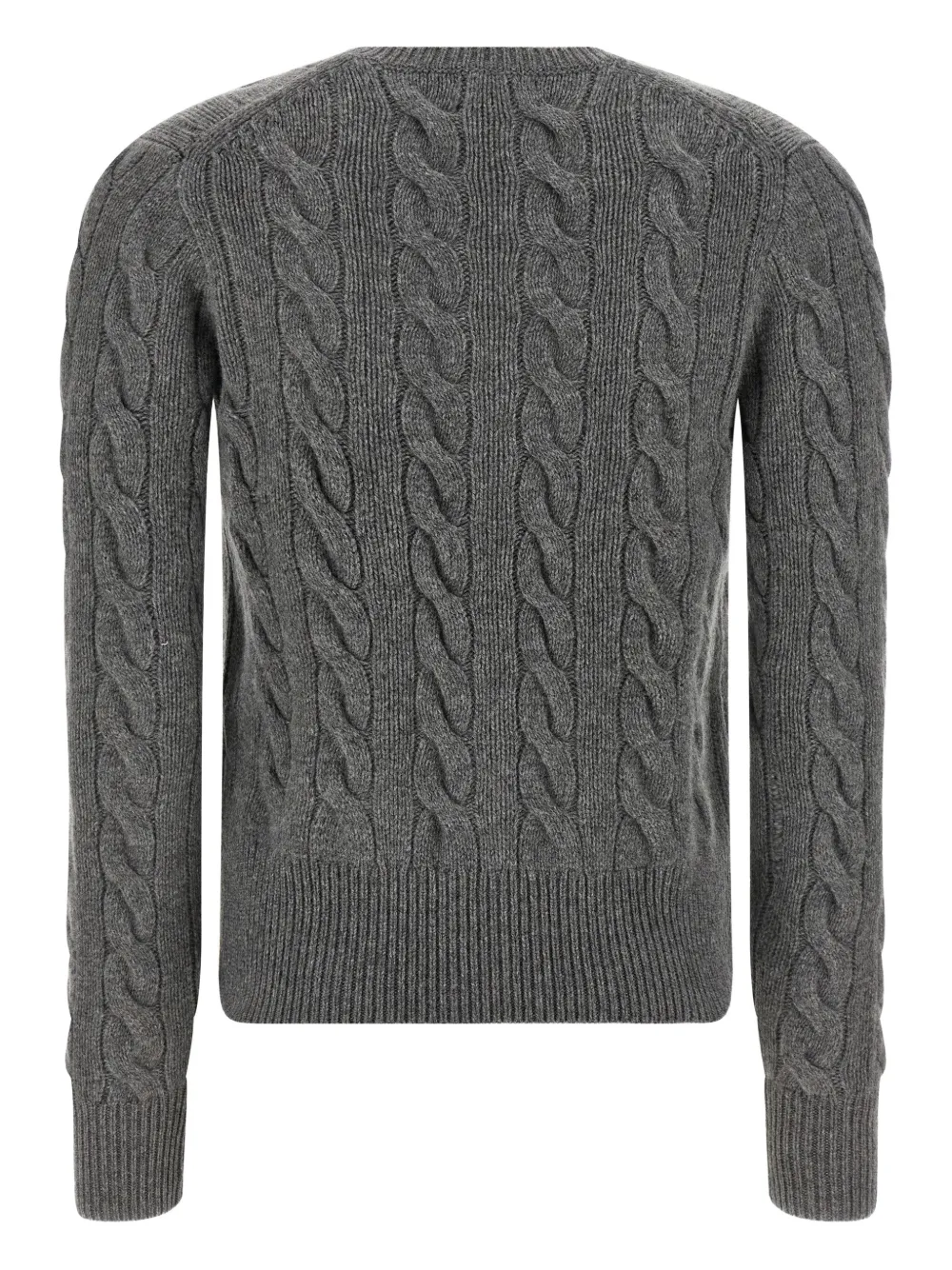 Polo Ralph Lauren cable-knit buttoned cardigan Grijs