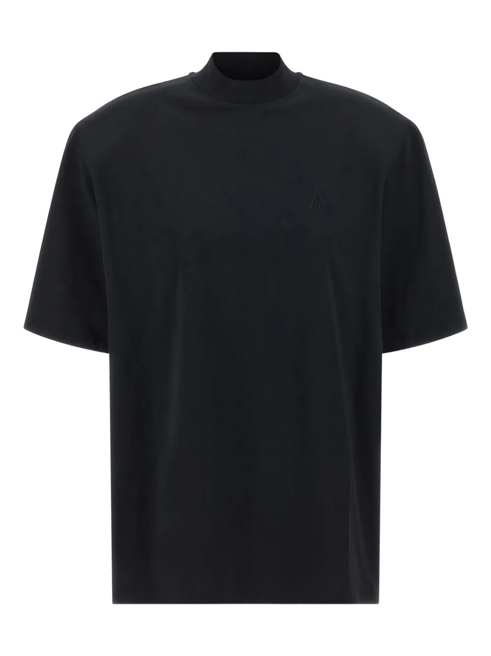 The Attico mock-neck T-shirt Zwart