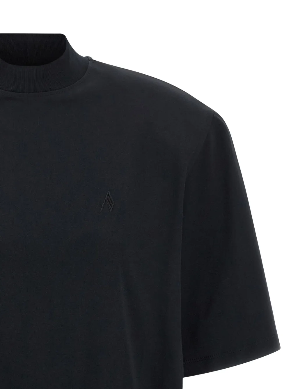The Attico mock-neck T-shirt Zwart