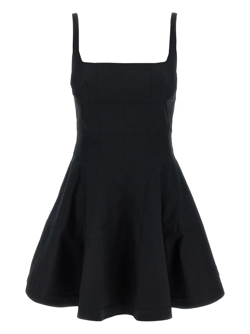square-neck poplin mini dress