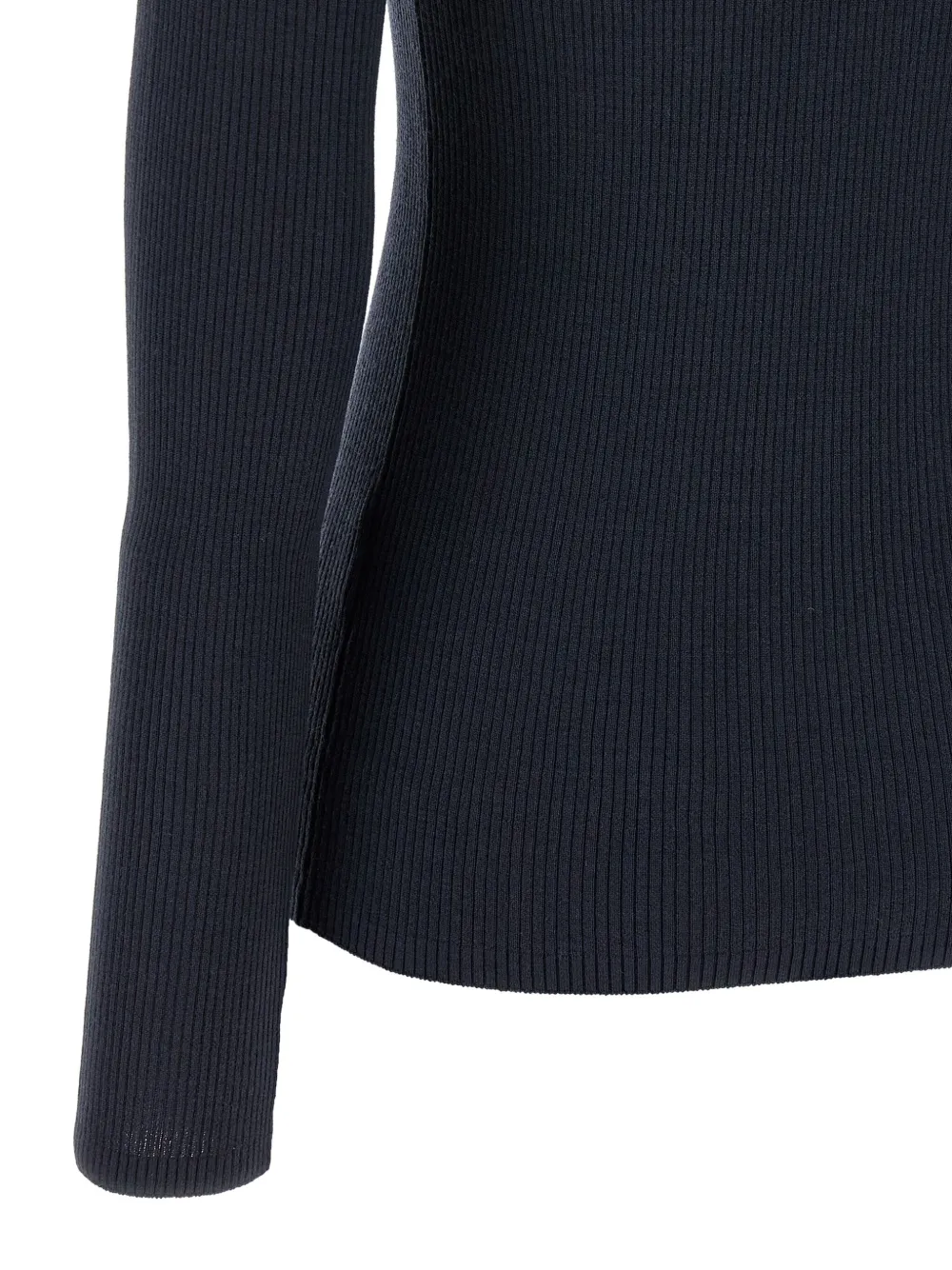 Brunello Cucinelli ribbed Monile half-zip sweater Blauw