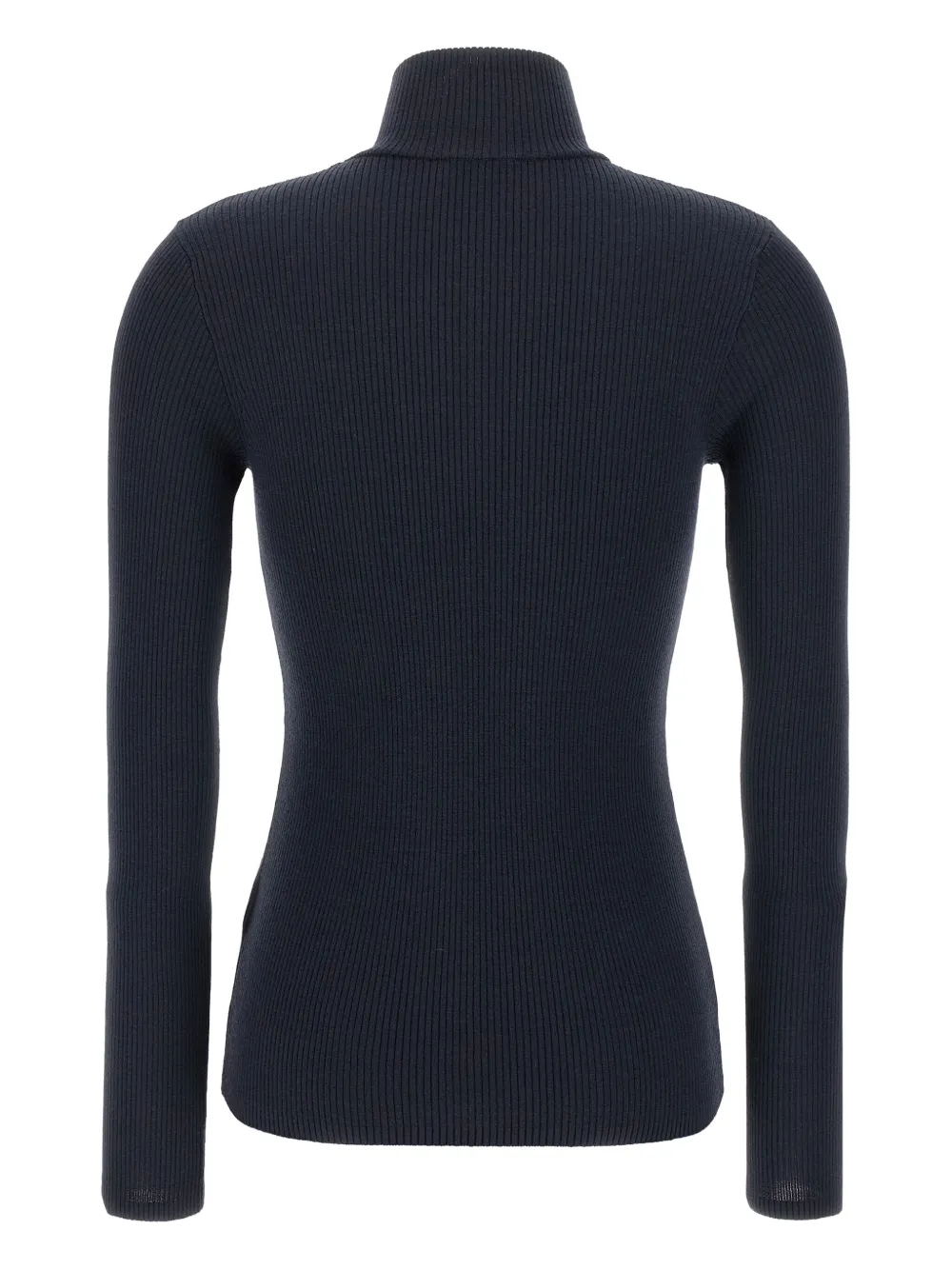 Brunello Cucinelli ribbed Monile half-zip sweater Blauw
