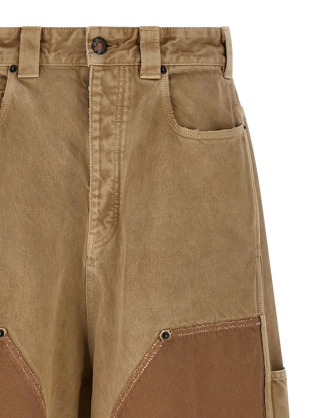 Balenciaga patche-panels jeans Bruin