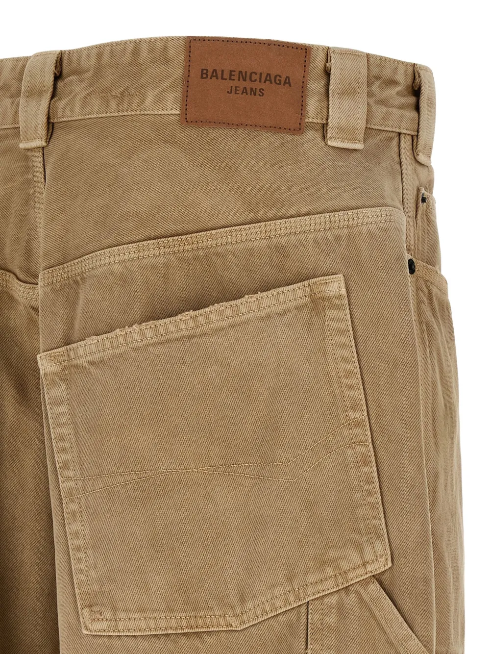 Balenciaga patche-panels jeans Bruin