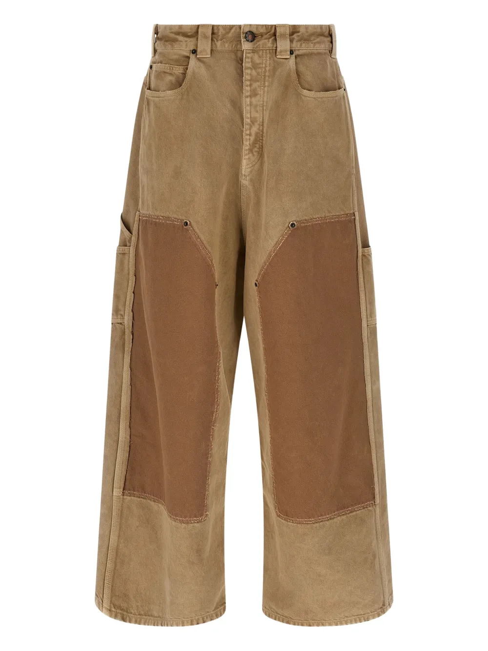 Balenciaga patche-panels jeans Bruin