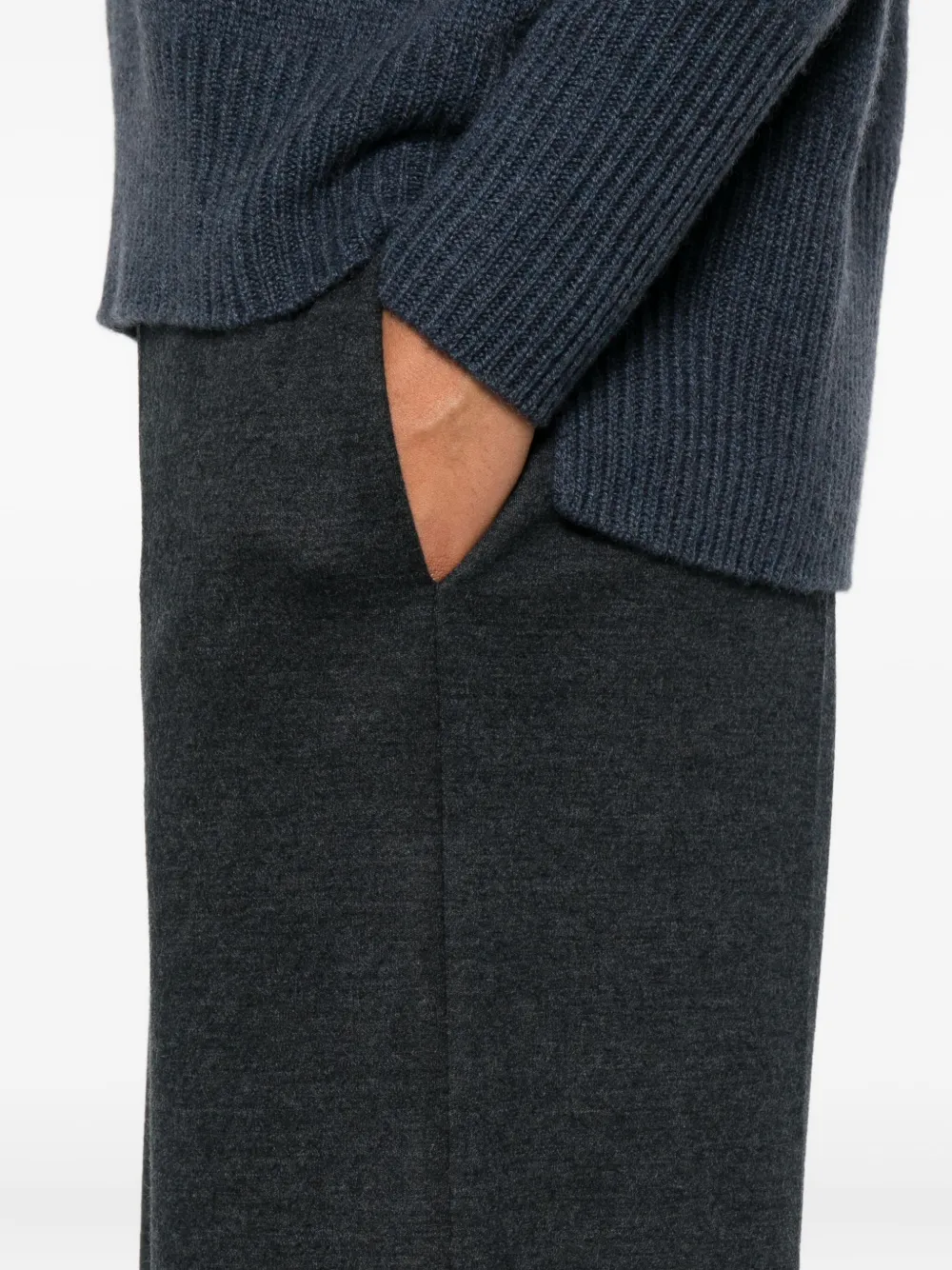 Harris Wharf London Wide-leg Wool Trousers In Multi