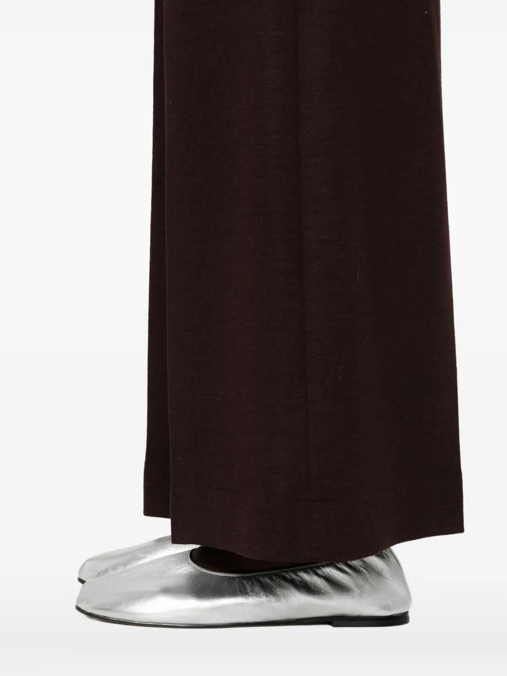 Harris Wharf London Wollen broek met wijde pijpen Paars