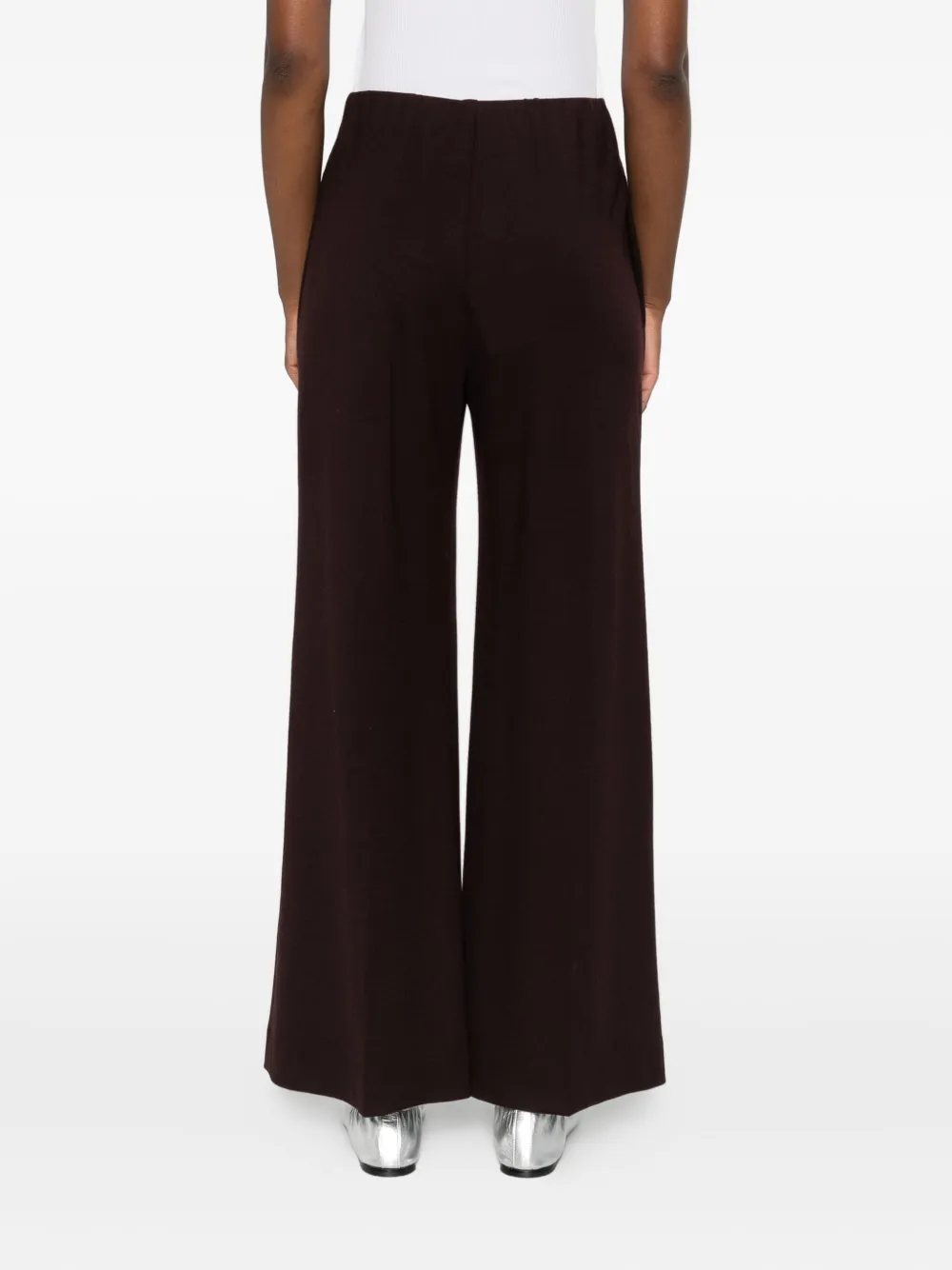 Harris Wharf London Wollen broek met wijde pijpen Paars