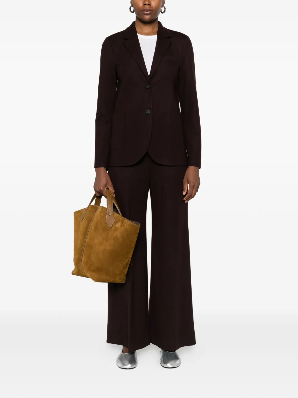 Harris Wharf London wide-leg wool trousers - Paars