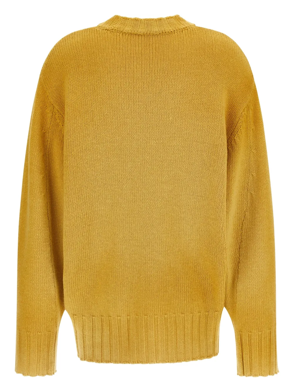 The Attico logo-embroidered asymmetrical sweater Geel