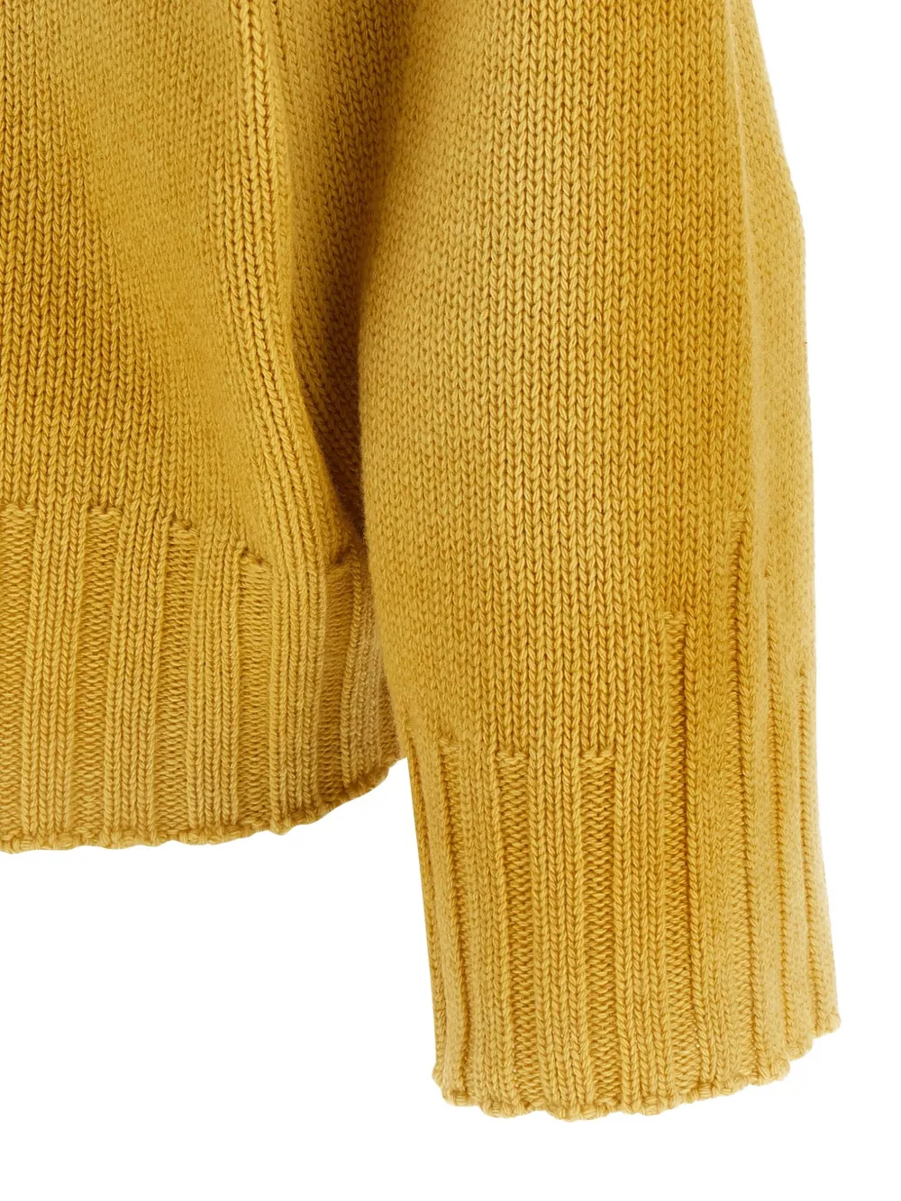 The Attico logo-embroidered asymmetrical sweater Geel