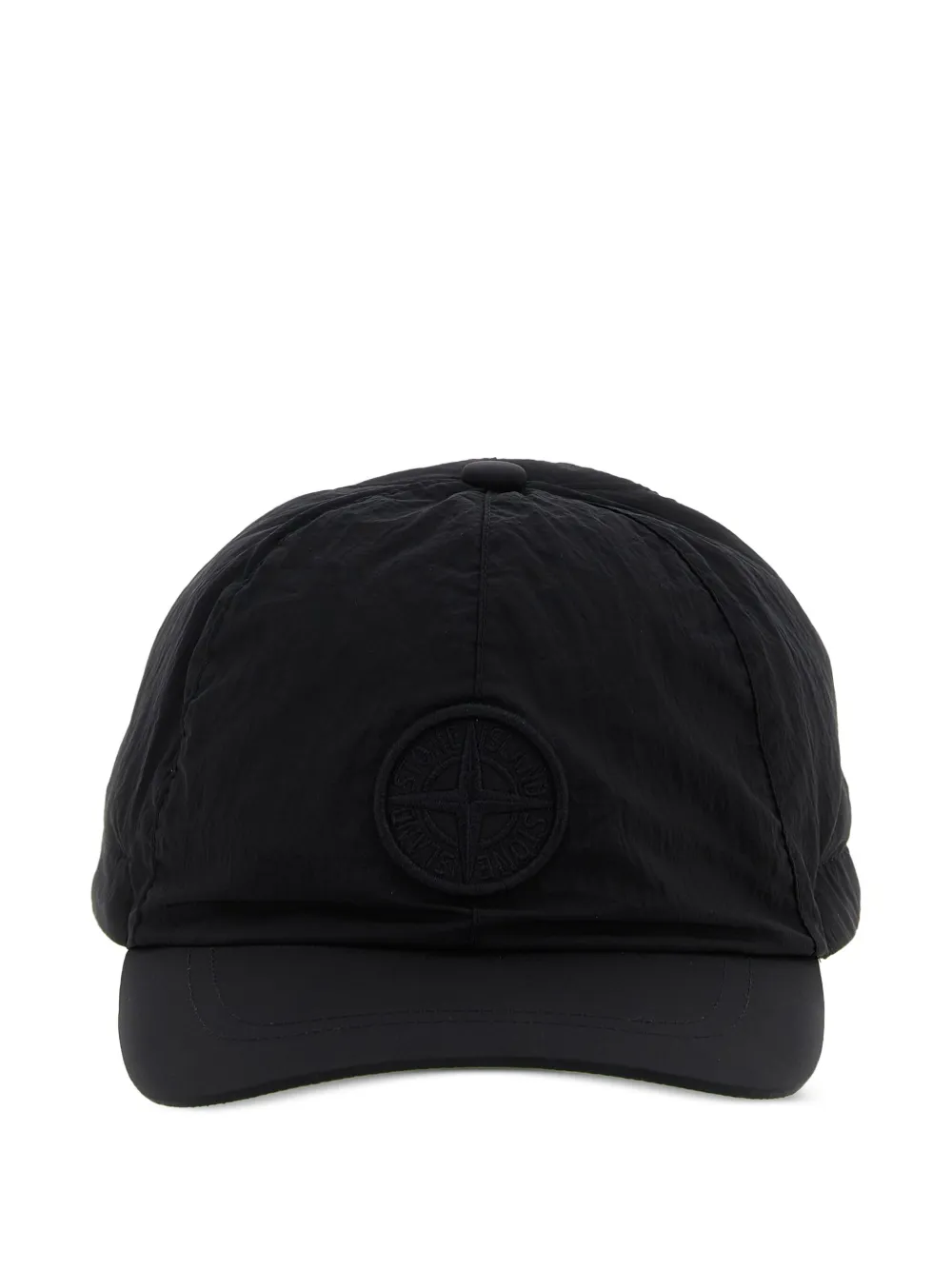 Stone Island Junior Honkbalpet met logopatch Zwart