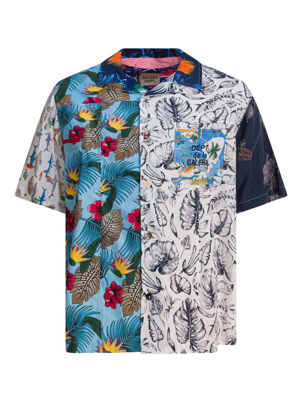 patchwork panelled shirt